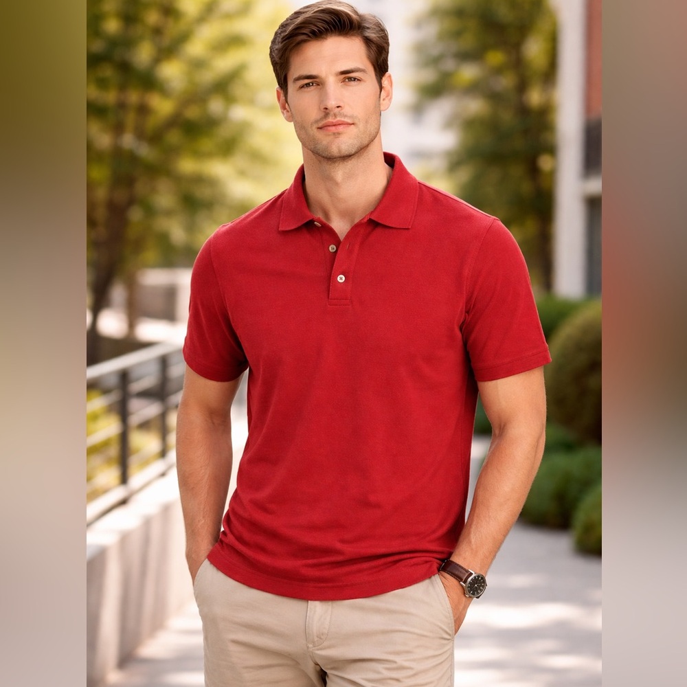 J Crew Mens Large Short Sleeve Polo Shirt